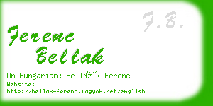 ferenc bellak business card